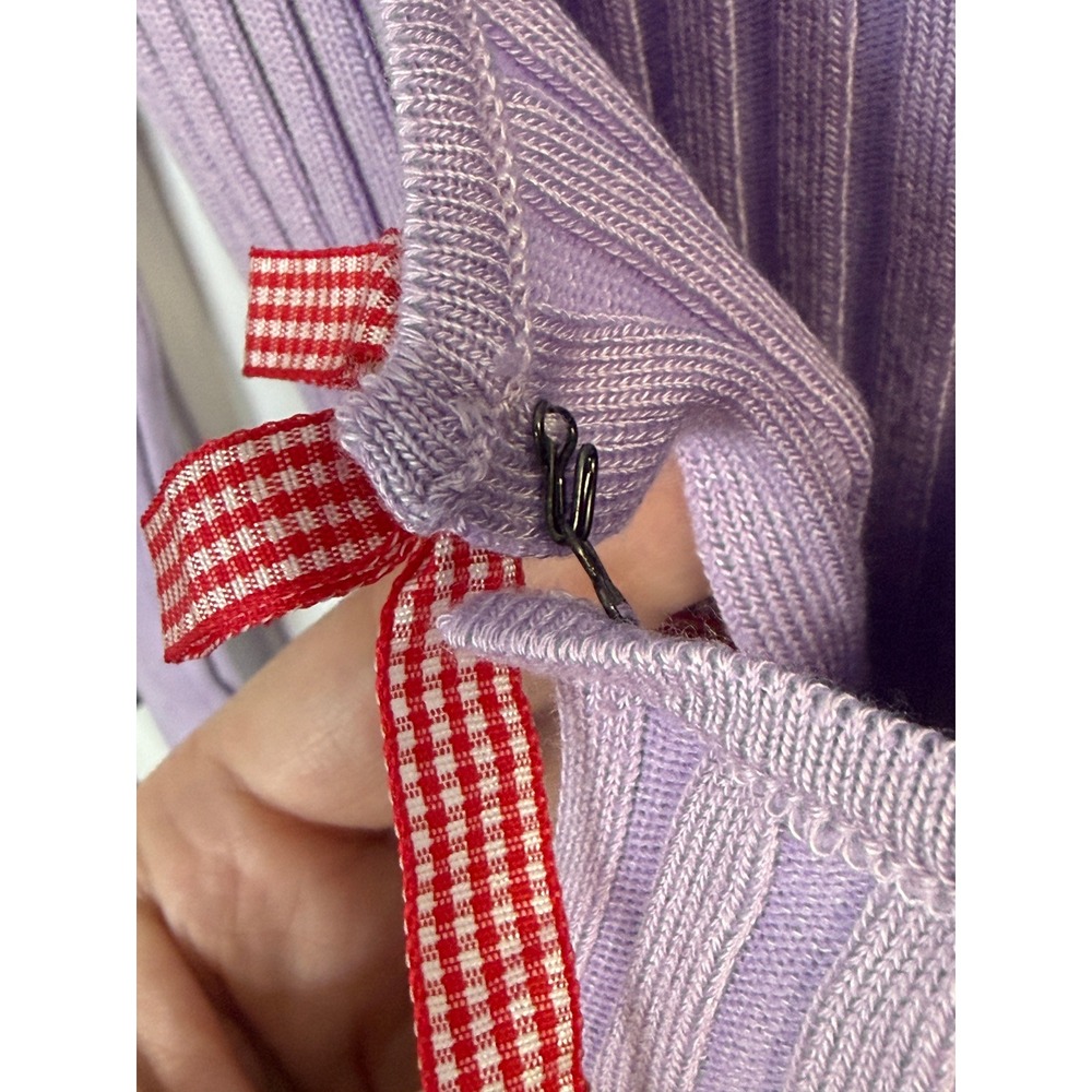 Kimchi Blue Small Purple Sawyer Ribbed Knit Top Coquette Urban Outfitters NWT - Picture 9 of 9
